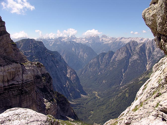 A panoramic view of the karstic Julian Alps, Triglav 2007