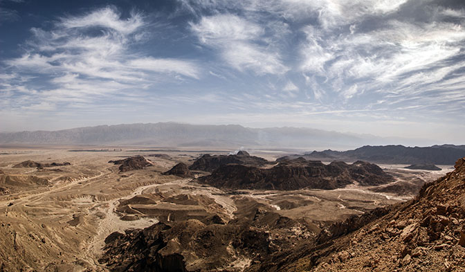 The view of Timna Valley from Timna Cliffs, The Israel National Trail 2009