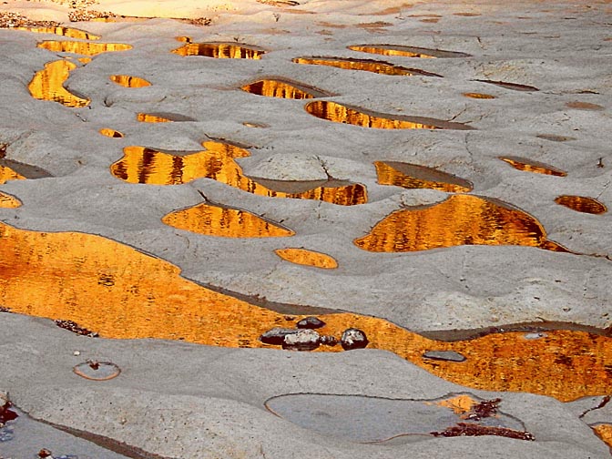 Reflection in water holes in Zeelim Creek, 2002