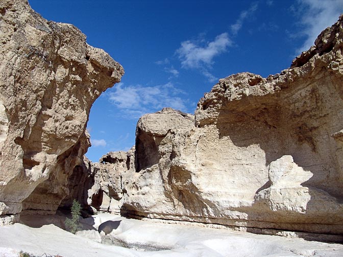 Dry water holes in Peres Creek, in the south of the Judean Desert, 2006