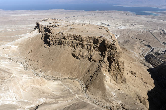 Mount Masada, a view from the air, 2017