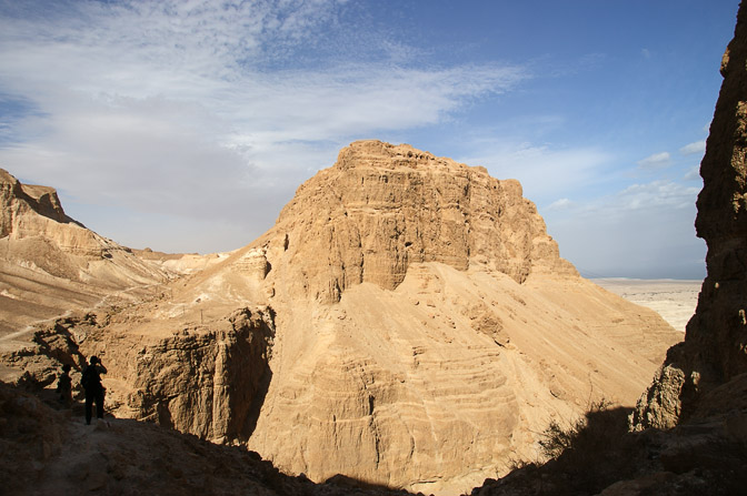 The Rock of Masada, a view from the bottom of Mount Elazar, 2001
