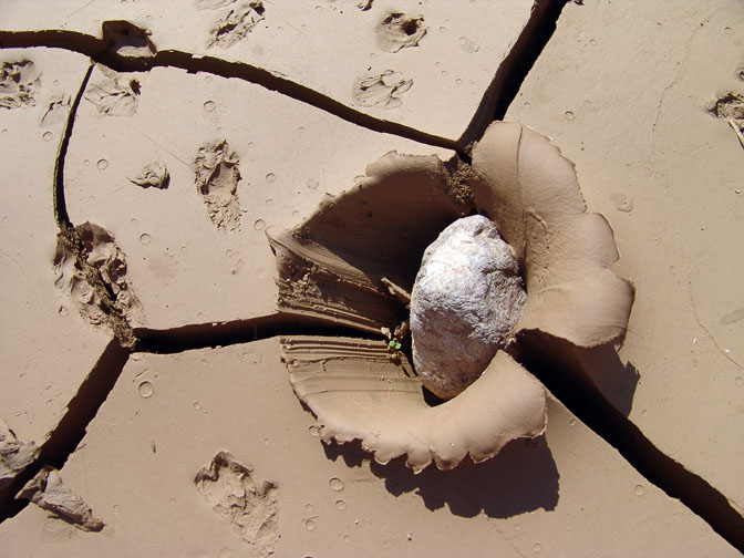 Mud following the flood in Zeelim creek, 2006