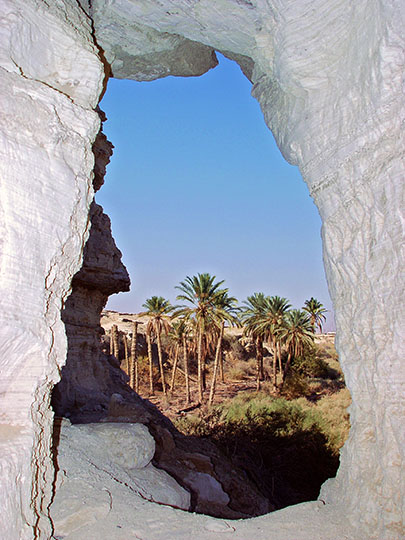 A look out of a Lavra, monks solitude niche nearby St. Gerasimus convent in Ein el-Hajle, 2003