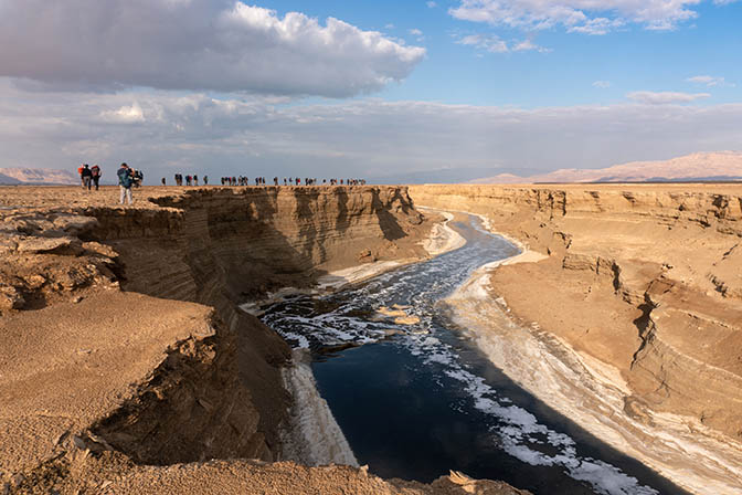 The Araba Stream flowing down in northerly direction to the Dead Sea, 2021