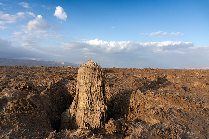 Salt diapir rises from the ground, 2021