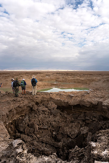 Sinkholes changing the route of the Araba Stream, 2021