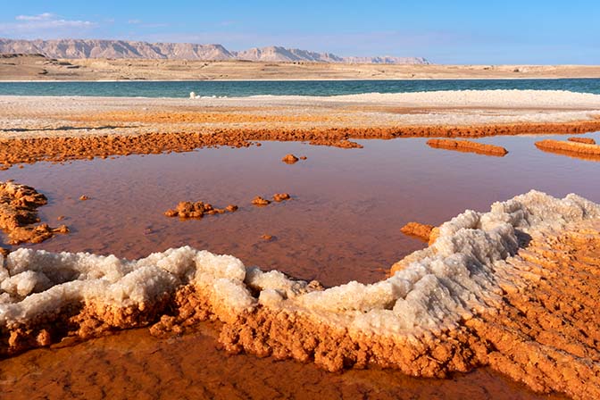 Shallow salt ponds in Tse'elim Bay, 2021