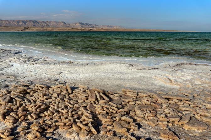 Salt crystals in Tze'elim Bay, 2021