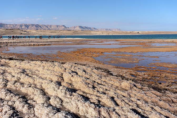 Crystallization of salt in Tse'elim Bay, 2021