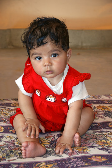 Mirah, a Palestinian baby girl, Wadi Ghesh 2011