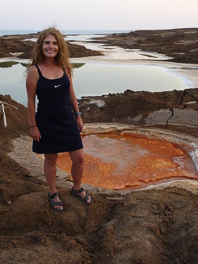 Me and the colorful sinkholes, Ein Gedi coast 2007 (photographed by Rodi Almog)