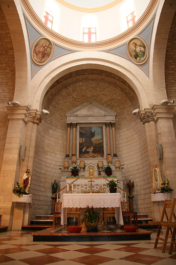 Interior of The Franciscan Wedding Church in Kafr Kanna (the wine miracle), The Gospel Trail, The Lower Galilee 2011