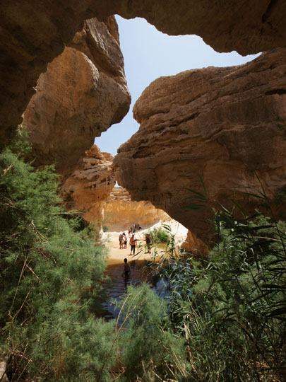 Yorkeam spring after a flood, The Israel National Trail 2014