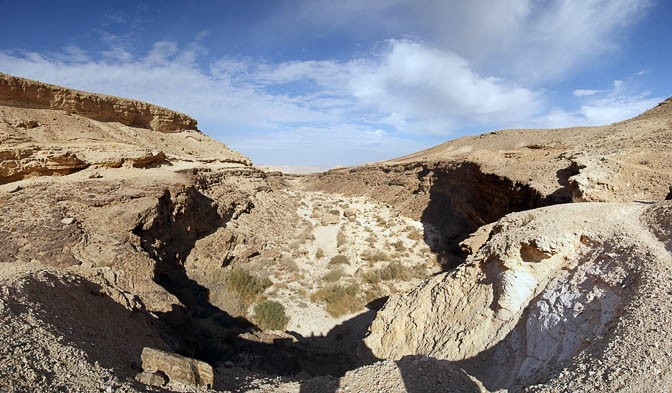 The backward erosion of Orchot Creek by Ein Orchot, 2008