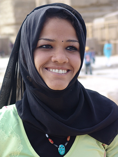A local young Muslim lady wearing veil (Hijab), Giza 2006