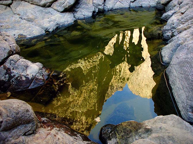 Reflection in a water hole in Wadi Abu Chsheb, East Sinai Peninsula 2003