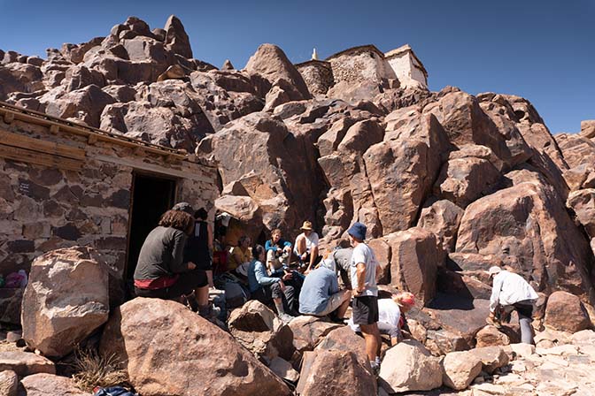 At the foot of the small Orthodox church on top of Jebel Katherina, 2,642 meters ASL, 2021