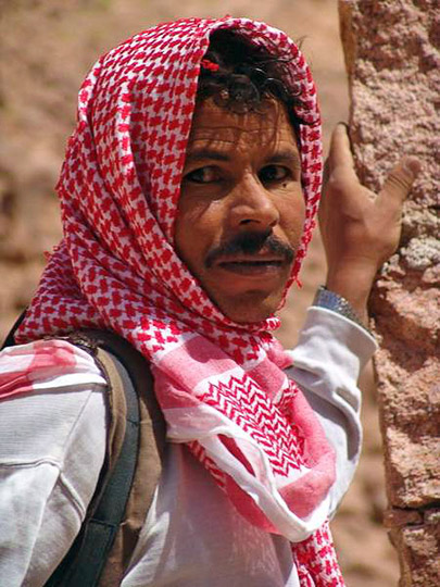 Harbi, the Bedouin mountain guide (Dalil) in Farsh Eliyas, 2005