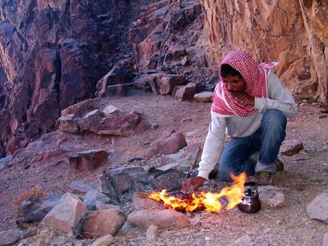 Harbi, the Bedouin mountain guide (Dalil) in Farsh Elijah, 2005