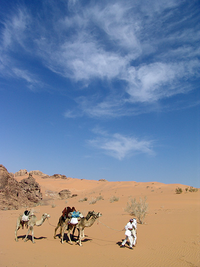 Crossing the sand dunes of Wadi er Raqiya, 2006