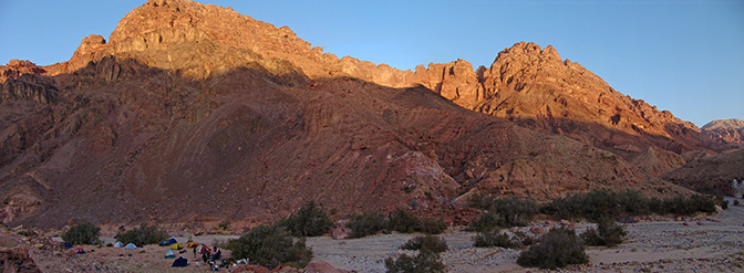 Sunrise in the glen of Wadi Aheimir, 2006