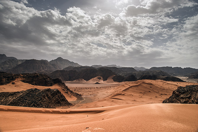 The red sand dunes of Wadi er Raqiya, 2011