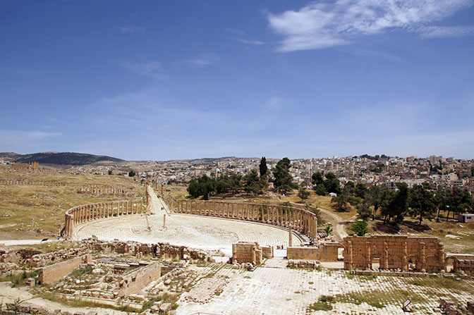 The oval Forum and Cardo Maximus of the Roman city, 2016