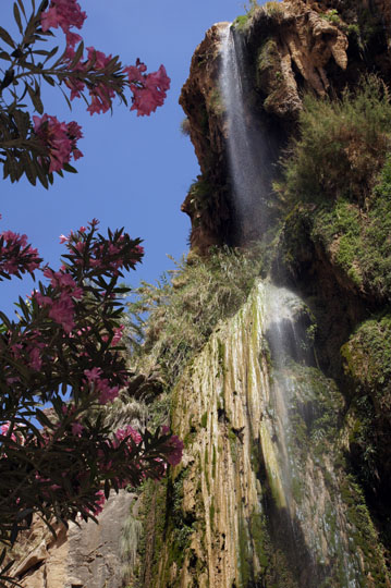 A Travertine waterfall in Wadi el Karak, 2013