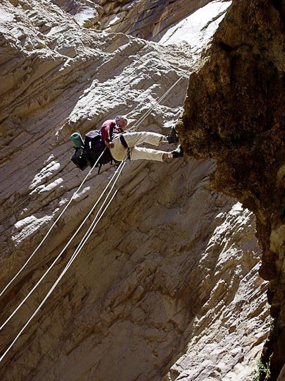 Zeevik rappels (abseils) in Wadi Feid, 2003