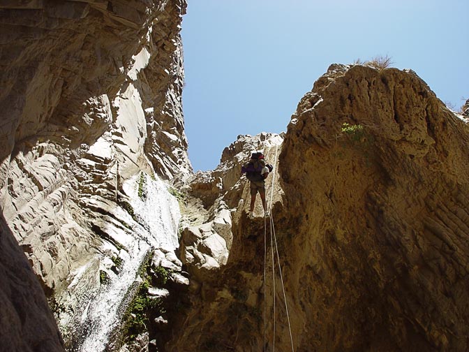 Ran rappels (abseils) in Wadi Feid, 2003