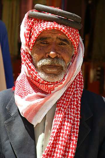 A Jordanian man at the entrance to Siq al-Barid (Little Petra), 2009