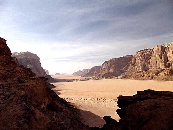 The landscape of Wadi Rum as seen from Jabel Um Ishrin through the Mohammed Musa Route, 2006