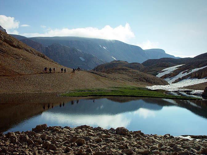 A reflection in a lake in the Aladaglar uplands, 2002