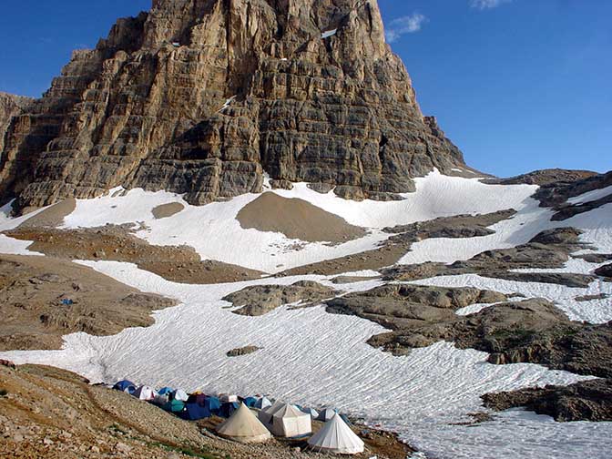 Our campsite in the Aladaglar uplands, 2002