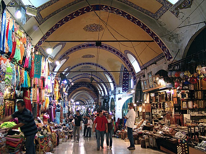 Inside the colorful roofed Big Bazaar, 2006