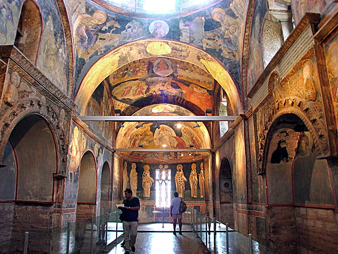 The amazing mosaic inside the Chora Museum, the culmination of the Middle Age art, 2003