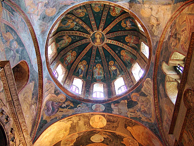 Christus Pantocrator' inside the dome of the Chora Museum, 2006