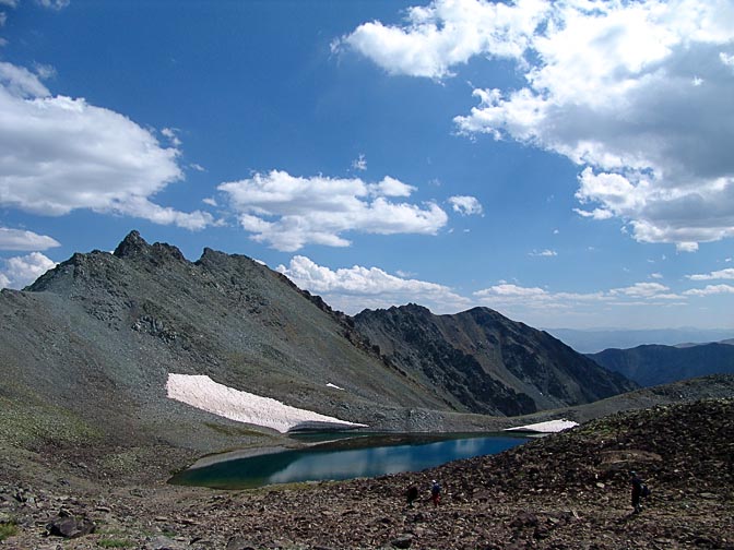 The view of the Nameless Lake, on the descent from the Kachkar peak, 2005