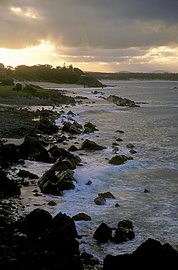 Sunset at Forster beach, the Great Lakes, north of Sydney, New South Wales 2000