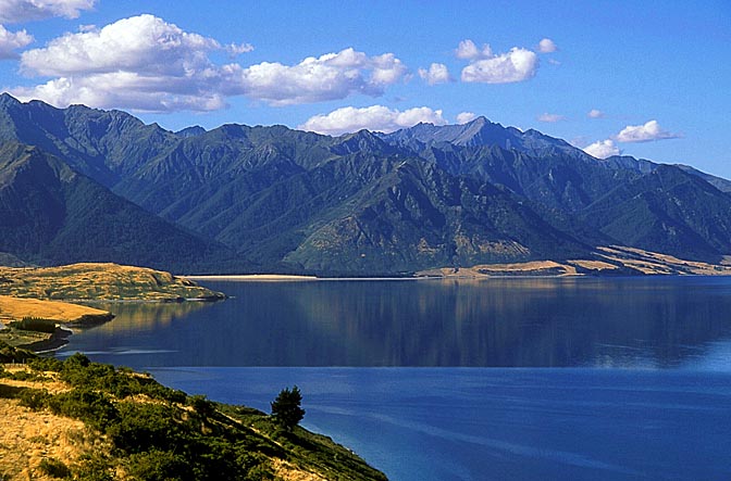 Lake Hawea landscape, the South Island 1999