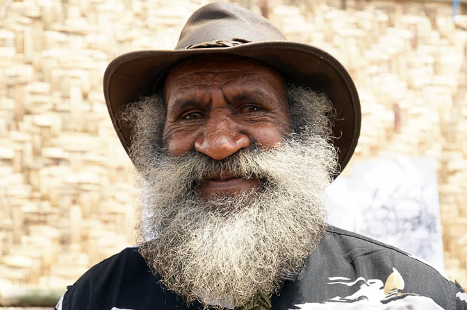 A local man with an Australian hat, Mount Hagen 2009