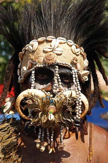 A man from West New Britain Province, at The Wewak Garamut and Mambu Festival 2009