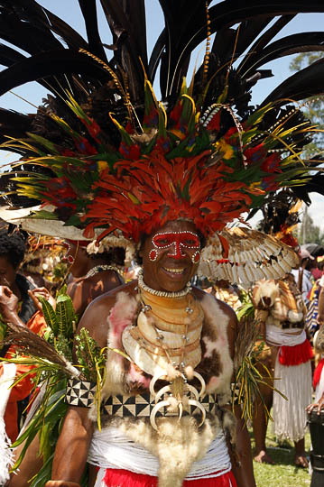 A woman from Goroka in the Eastern Highland Province, at The Goroka Show 2009