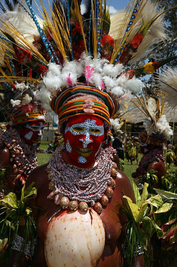 A woman from Hagen Central in the Western Highland Province, at The Goroka Show 2009