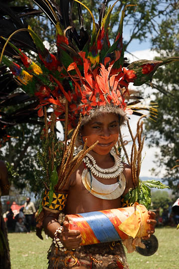 A girl from Goroka in the Eastern Highland Province, at The Goroka Show 2009