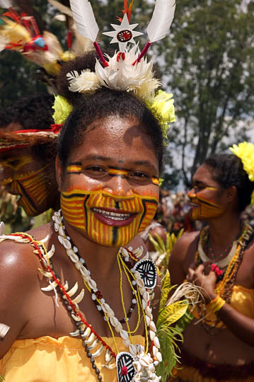 A young lady from Port Moresby in the Central Province, at The Goroka Show 2009