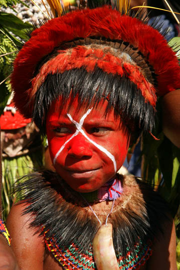 A girl from Hagen Central in the Western Highland Province, at The Goroka Show 2009