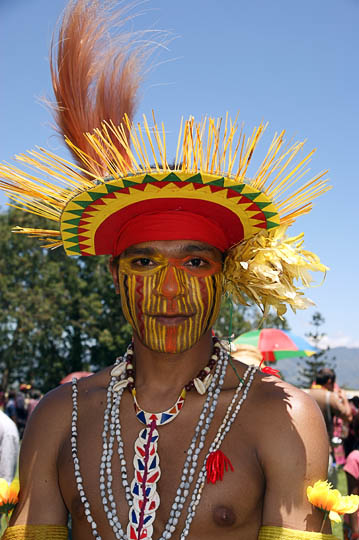 A young man from Port Moresby in the Central Province, at The Goroka Show 2009