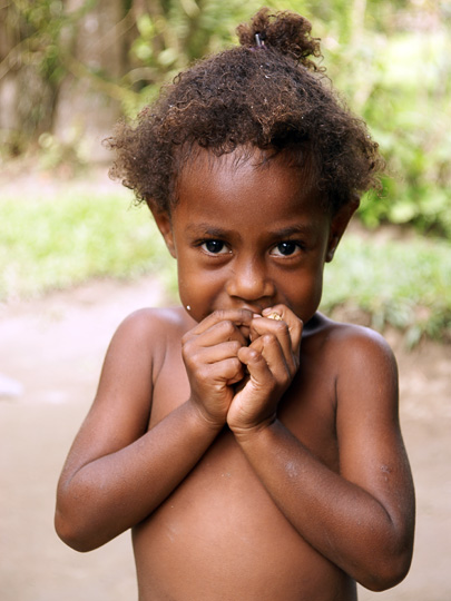 A sweet girl in the Kokoda Block, The Kokoda Trek 2009